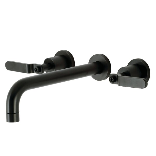 Kingston Brass KS8020KL Two-Handle Wall Mount Tub Faucet, Matte Black KS8020KL - main